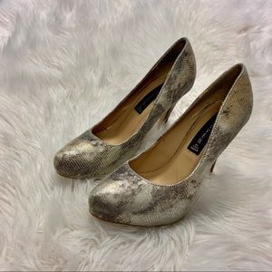 Steve Madden multicolor silver gold pumps, size 7